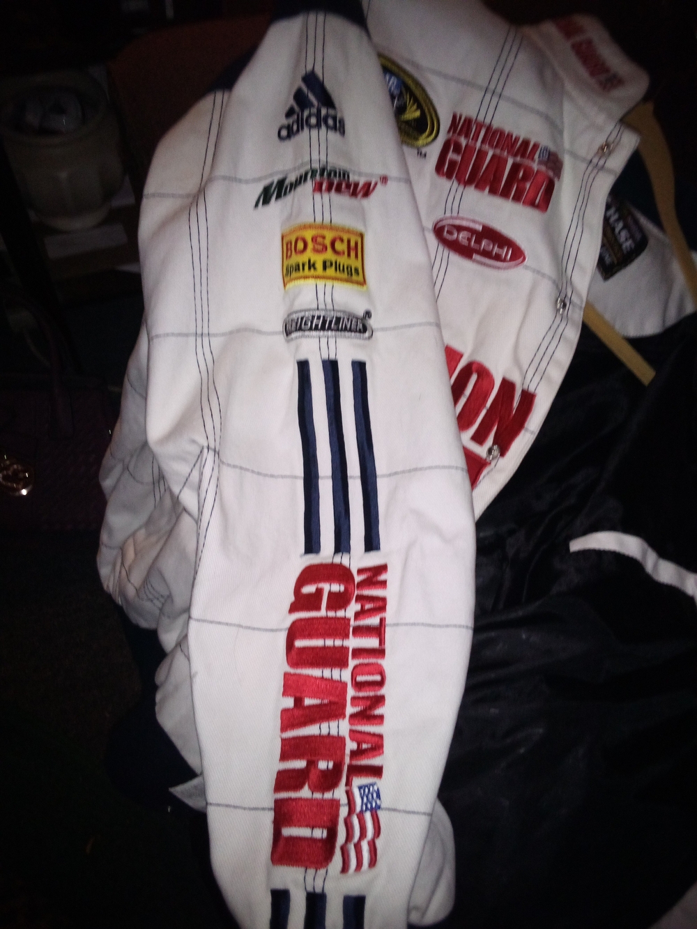 National Guard White Racing-Style Performance Jacket - Picture 4 of 5